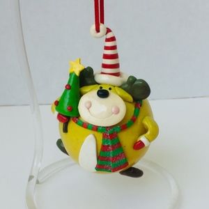Vintage Cartoon Reindeer Christmas Ornament